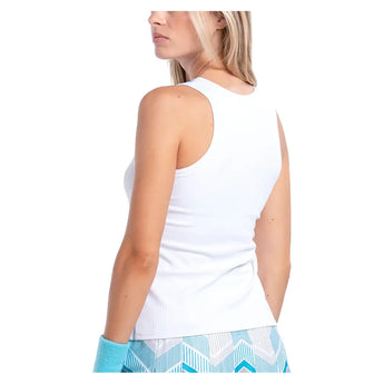 Women's Lavish Stripe Tennis Tank White,Apparel,Lucky In Love,,,Tennis Express,CX146-20F110-4