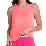 Women's Court Drip Tennis Tank Hot Lava-Apparel-Lucky In Love-CX156-818-1-Tennis Express