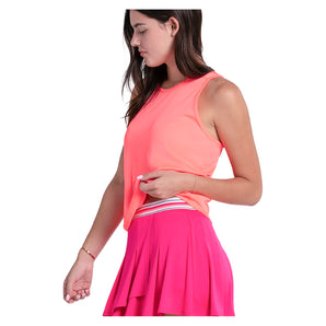 Women's Court Drip Tennis Tank Hot Lava-Apparel-Lucky In Love-CX156-818-3-Tennis Express