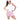 Women's Racer Rib Tennis Tank White and Paris Pink