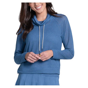 Women's Chill Day Long Sleeve Tennis Top,Apparel,Lucky In Love,445 Steel Blue,XS,Tennis Express,CX170-F26-445-3