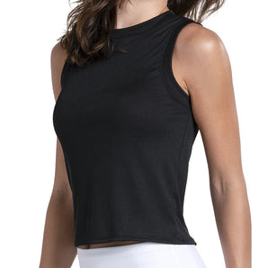 Women's Hip Fit Rib Tennis Muscle Tank-Apparel-Lucky In Love-CX175-001-1-Tennis Express