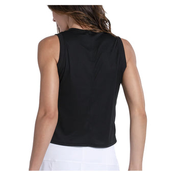 Women's Hip Fit Rib Tennis Muscle Tank-Apparel-Lucky In Love-CX175-001-2-Tennis Express