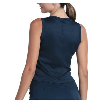 Women's Hip Fit Rib Tennis Muscle Tank-Apparel-Lucky In Love-CX175-401-2-Tennis Express