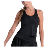 Women's Scoop Neck Rib Tennis Tank with Bra-Apparel-Lucky In Love-CX176-708383Tennis Express