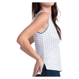 Women's Preppy Please Plaid Tennis Tank White, Lucky In Love, Tennis Express, CX181-96G110-2