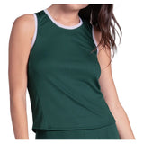 Women's Airplay Rib Tennis Tank Team Green, Lucky In Love, Team Green, Tennis Express, CX182-300-TEAM-GREEN-1