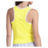 Women's Airplay Rib Tennis Tank Yellow Lemon, Lucky In Love, Tennis Express, CX182-709-1