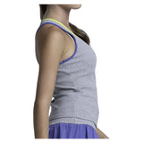 Women's Court Rib Racerback Tennis Tank Heather Grey, Lucky In Love, Tennis Express, CX186-080-2