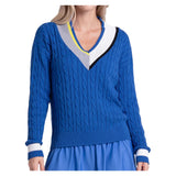 Women's Bold Play Tennis Sweater Parisian Blue, Lucky In Love, Parisian Blue, Tennis Express, CX193-92G434-PARISIAN-BLUE-1