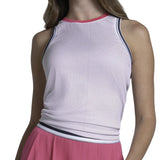 Women's Game Point Tennis Tank White, Lucky In Love, White, Tennis Express, CX198-09H110-WHITE-1