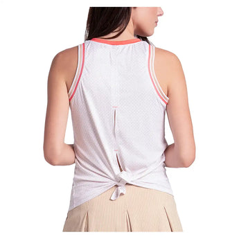 Women's Clubhouse Tennis Tank White and Camel,Apparel,Lucky In Love,,,Tennis Express,CX198-86G240-4