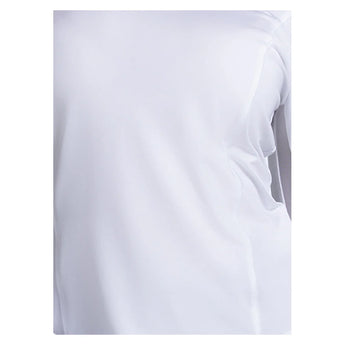 Women's Double Play Long Sleeve Tennis Top White and Black, Lucky In Love, Tennis Express, CX199-121-4