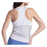 Women's Game On Stripe Tennis Tank White, Lucky In Love, Tennis Express, CX206-25H110-1