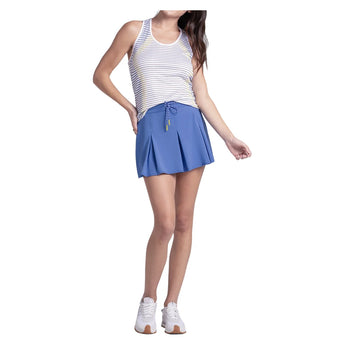 Women's Game On Stripe Tennis Tank White, Lucky In Love, Tennis Express, CX206-25H110-3