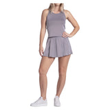 Women's Rib Sport Cord Tennis Tank White and Black, Lucky In Love, Tennis Express, CX207-121-3