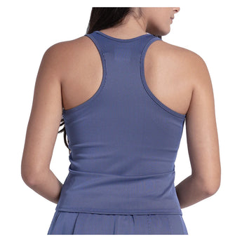 Women's Rib Sport Cord Tennis Tank Parisian Blue, Lucky In Love, Tennis Express, CX207-434-1