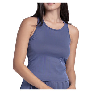 Women's Rib Sport Cord Tennis Tank Parisian Blue, Lucky In Love, Parisian Blue, Tennis Express, CX207-434-PARISIAN-BLUE-1