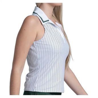 Women's Ivy Classic Tennis Polo Tank White,Apparel,Lucky In Love,,,Tennis Express,CX220-97G110-6