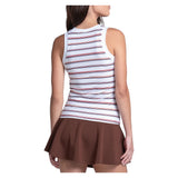 Women's Pure Luxe Rib Tennis Tank White, Lucky In Love, Tennis Express, CX222-98H110H26-6