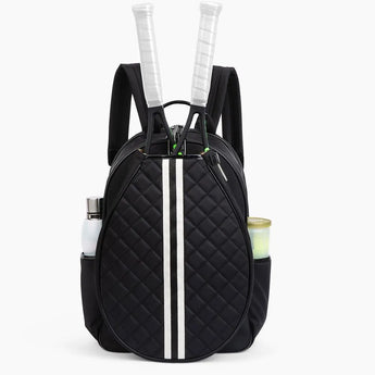 Darling Tennis Backpack Black-Bags-Trelle Co.-DARLING-Tennis Express