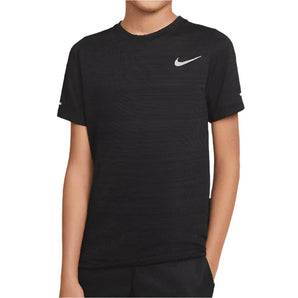 Boys' Dri-Fit Miler Short Sleeve Training Top-Apparel-Nike-DD3055-010S25-Tennis Express