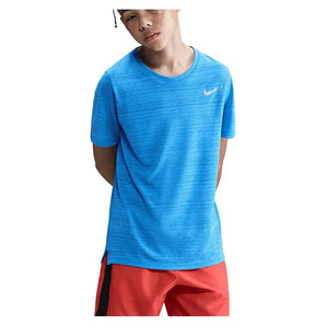 Boys' Dri-FIT Miler Short Sleeve Training Top-Apparel-Nike-DD3055-435_2-Tennis Express
