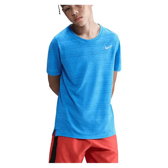 Boys' Dri-FIT Miler Short Sleeve Training Top-Apparel-Nike-DD3055-435_2-Tennis Express