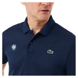 Men's Roland Garros Daniil Medvedev Tennis Polo Navy,Apparel,Lacoste,,,Tennis Express,DH0334-166-1