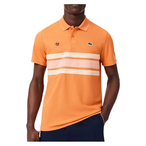 Men's Official Roland Garros Day Session Tennis Polo Blossom and Miami,Apparel,Lacoste,Blossom/Miami,S,Tennis Express,DH0341-4IM