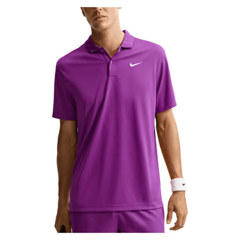 Men's Court Dri-FIT Solid Tennis Polo, Nike, 505 Bold Berry/White, Tennis Express, DH0857-H26-505-BOLD-BERRY-WHITE-1