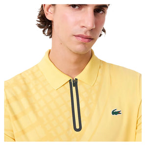 Men's Grigor Dimitrov On Court Players Tennis Polo Yellow-Apparel-Lacoste-DH4756-107H25-1-Tennis Express