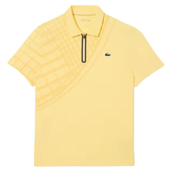 Men's Grigor Dimitrov On Court Players Tennis Polo Yellow-Apparel-Lacoste-DH4756-107H25-3-Tennis Express