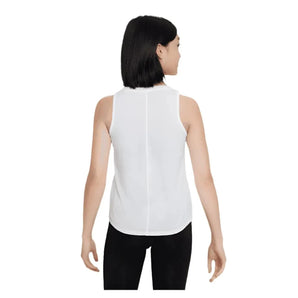 Girls' Dri-FIT One Training Tank White and Black-Apparel-Nike-DH5215-100-3-Tennis Express