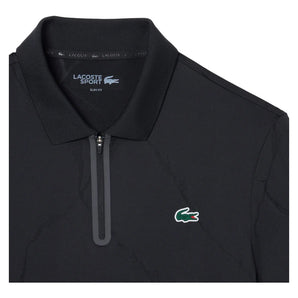 Men's Players Tennis Polo Black, Lacoste, Tennis Express, DH6745-031F26-1