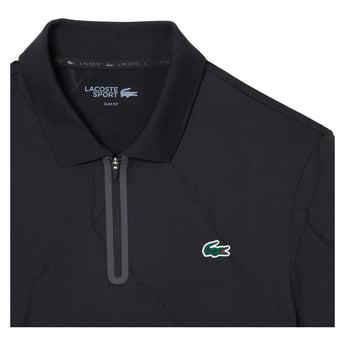 Men's Players Tennis Polo Black, Lacoste, Tennis Express, DH6745-031F26-1
