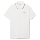 Men's Heritage Tennis Polo, Lacoste, EV0 Flour/Navy Blue, Tennis Express, DH6771-F26-EV0-FLOUR-NAVY-BLUE-1