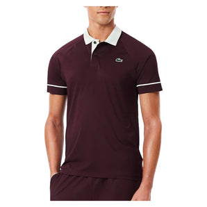 Men's Novak Djokovic Tennis Polo, Lacoste, ZB5 Oxalis/Flour, Tennis Express, DH6809-FF26-ZB5-OXALIS-FLOUR-1
