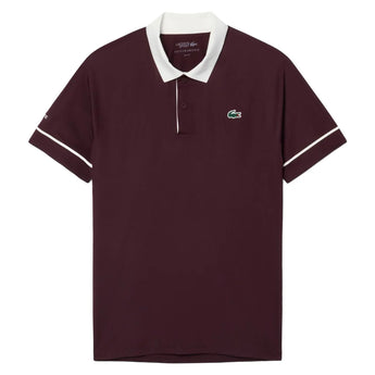 Men's Novak Djokovic Tennis Polo, Lacoste, ZB5 Oxalis/Flour, Tennis Express, DH6809-FF26-ZB5-OXALIS-FLOUR-2
