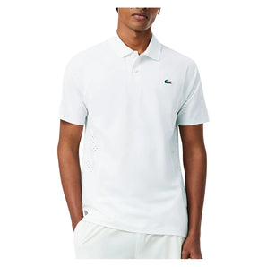 Men's Novak Djokovic On-Court Tennis Polo White-Apparel-Lacoste-DH9986-001-Tennis Express