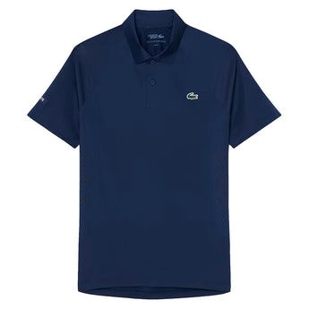 Men's Novak Djokovic On-Court Tennis Polo Navy-Apparel-Lacoste-DH9986-16-3-Tennis Express