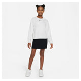 Girls' Sportswear Essential Long-Sleeve T-Shirt White and Black-Apparel-Nike-DV0575-100-3-Tennis Express