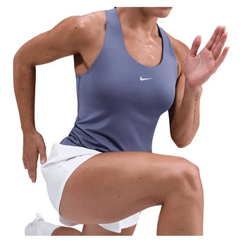 Women's Swoosh Medium-Support Padded Sports Bra Tank World Indigo and White-Apparel-Nike-DV9897-499H25-1-Tennis Express