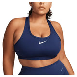 Women's Swoosh Medium Support Padded Sports Bra Midnight Navy and White-Apparel-Nike-DX6821-410F25-3-Tennis Express