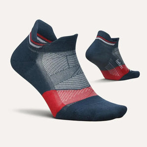 Elite Light Cushion No Show Tab Socks USA Navy-Socks-Feetures-E50-29678U24-1-Tennis Express