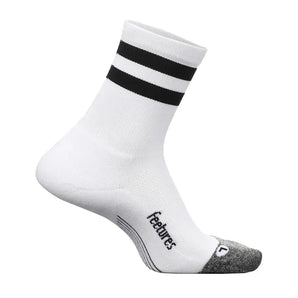 Elite Light Cushion Mini Crew Socks White High Top Stripe-Socks-Feetures-E90-569S25-2-[Sku]-Tennis Express