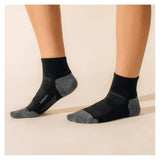 Elite Max Cushion Quarter Socks Black-Socks-Feetures-EC20-BLACK-2-Tennis Express