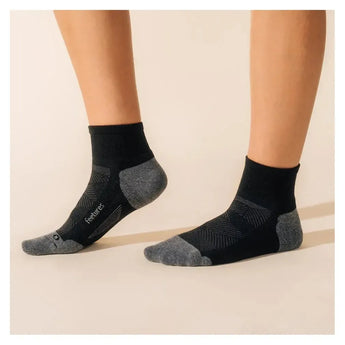 Elite Max Cushion Quarter Socks Black-Socks-Feetures-EC20-BLACK-2-Tennis Express