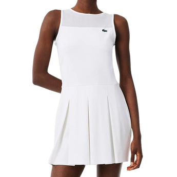 Women's Players Tennis Dress White,Apparel,Lacoste,White,2(EUR34),Tennis Express,EF6876-001F26