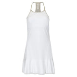 Women's Devon Tennis Dress White and Silver Sand-Apparel-Inphorm-F18001-0439F24-Tennis Express
